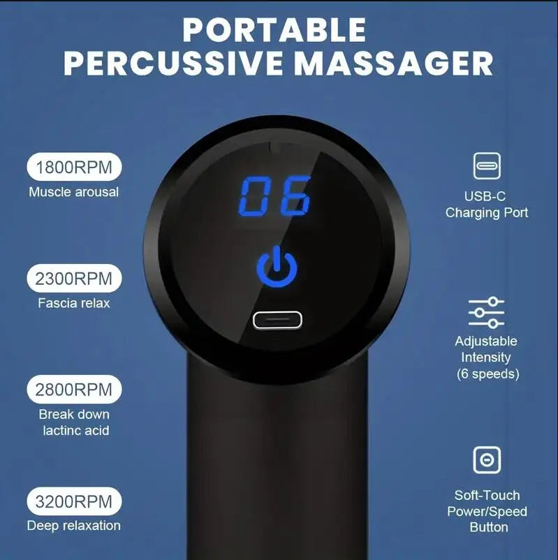 Gun Protable Body Massager Deep Handheld Percussion Massager